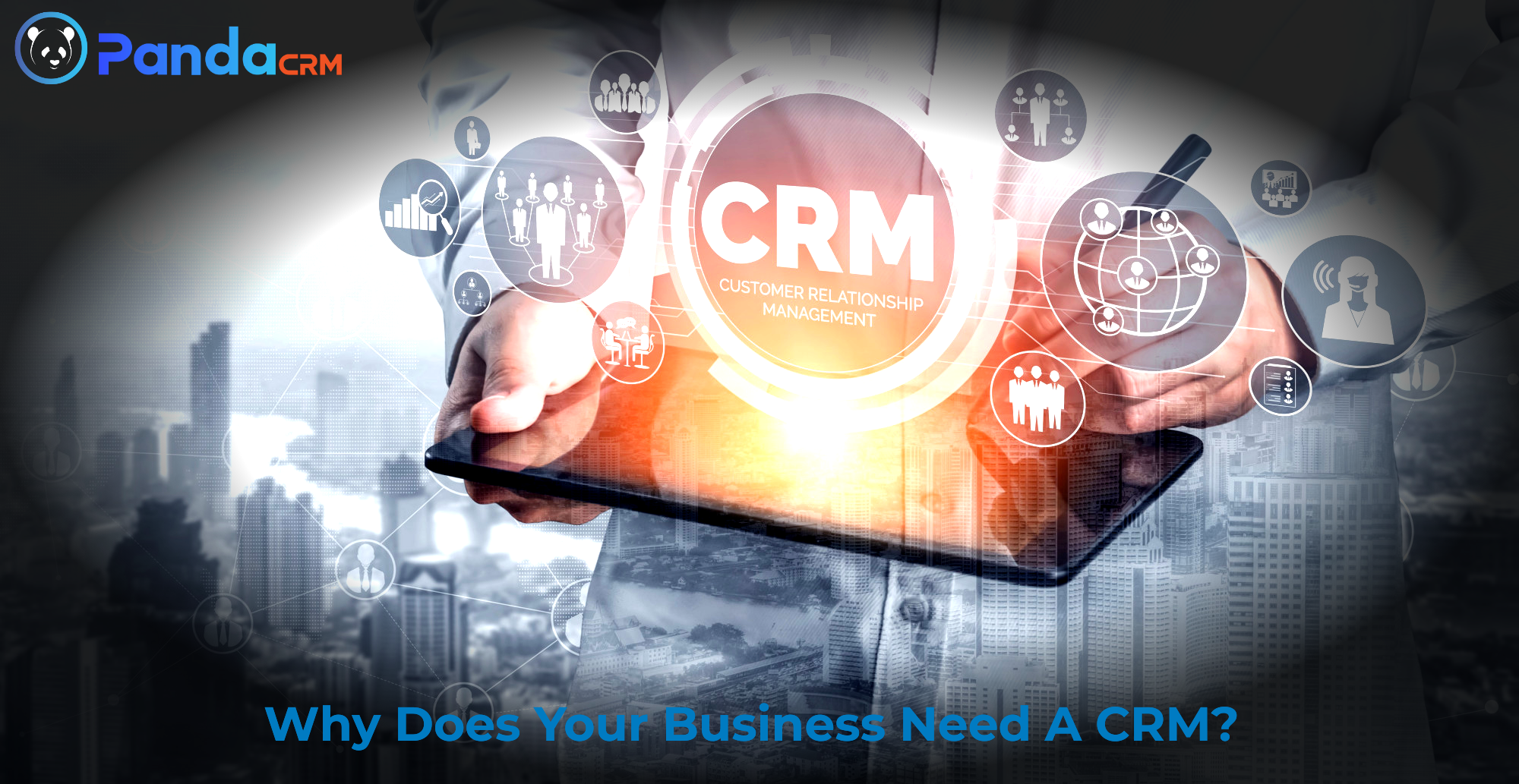 Why does Your business need a crm - Header with logo